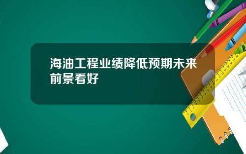 海油工程业绩降低预期未来前景看好