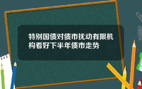 特别国债对债市扰动有限机构看好下半年债市走势