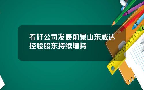 看好公司发展前景山东威达控股股东持续增持