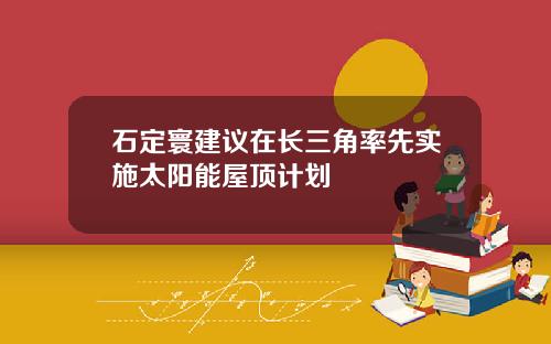 石定寰建议在长三角率先实施太阳能屋顶计划