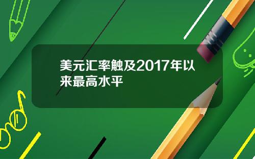 美元汇率触及2017年以来最高水平