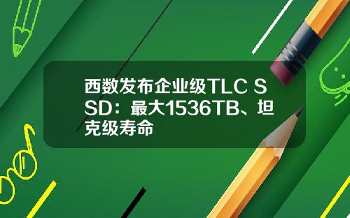 西数发布企业级TLC SSD：最大1536TB、坦克级寿命