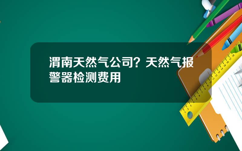 渭南天然气公司？天然气报警器检测费用