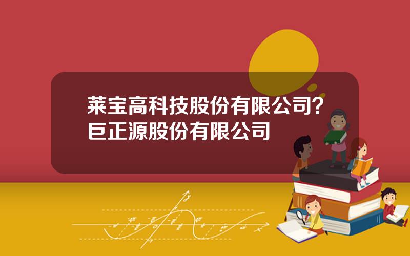 莱宝高科技股份有限公司？巨正源股份有限公司