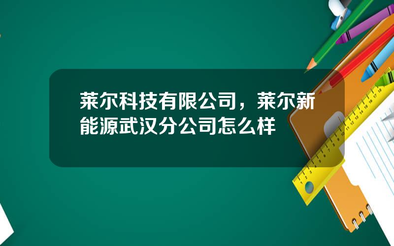 莱尔科技有限公司，莱尔新能源武汉分公司怎么样