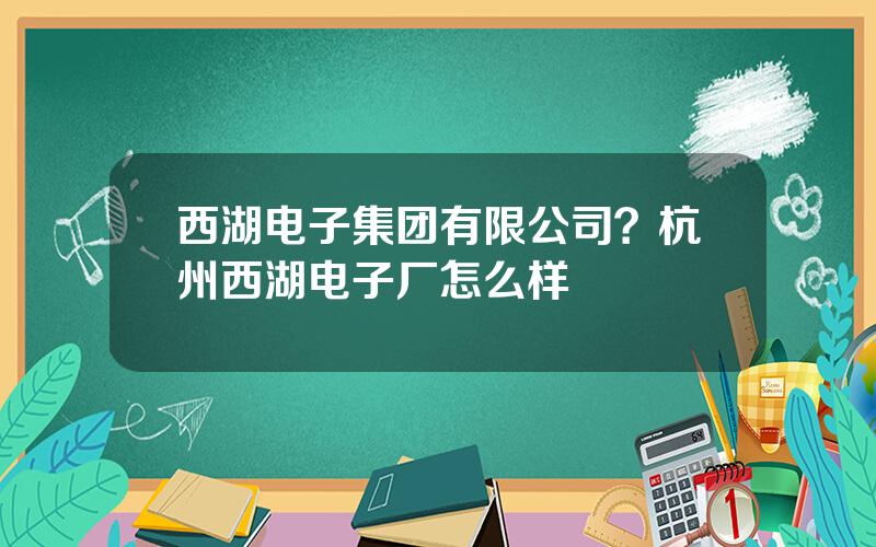 西湖电子集团有限公司？杭州西湖电子厂怎么样