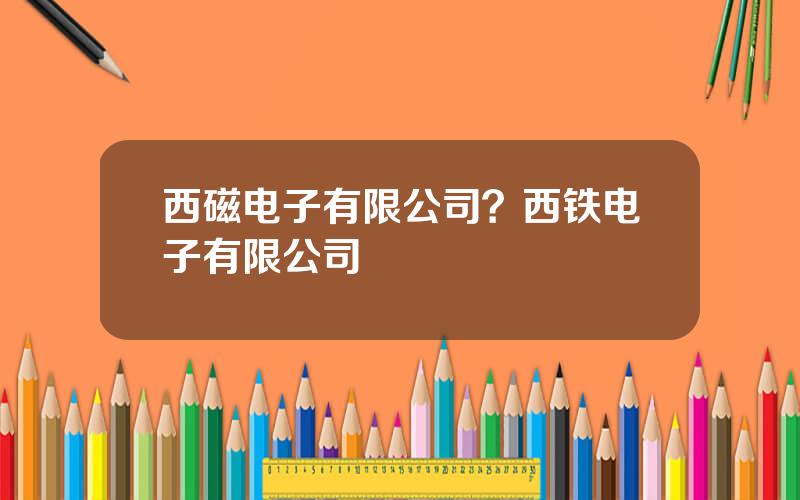 西磁电子有限公司？西铁电子有限公司