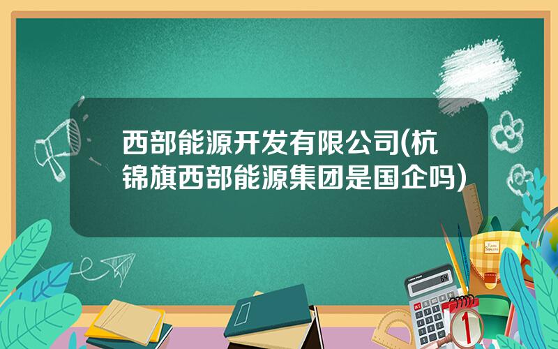 西部能源开发有限公司(杭锦旗西部能源集团是国企吗)