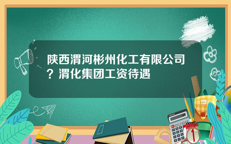 陕西渭河彬州化工有限公司？渭化集团工资待遇